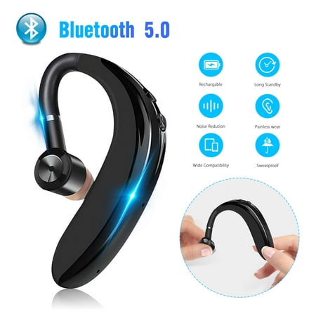 Bluetooth Headset, EEEKit Bluetooth 5.0 Wireless Noise Reduction Earpiece In Ear Stereo Headphones with Built-in Mic for Office Business Workout (Best Noise Reduction Plugin For Lightroom)