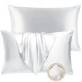 thumbnail image 1 of Juego de 2 Almohadas BHZ King Size de Plumas de Ganso con Funda de Satén, 1 of 9