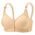 thumbnail image 3 of Gytharion Front Button Plus Size Bras for Women Wireless Push-up Bras Breathable Adjustable Everyday Bra,36B/C-46B/C, 3 of 4