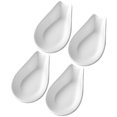 thumbnail image 2 of White Ceramic Spoon Rest Set of 4, Heat Resistant Soup Spoon Holder with Smooth Surface, Elegant Utensil Stand for Kitchen, Home, Restaurant, and, 2 of 4