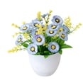 thumbnail image 2 of Artificial Mum Plant Verdsylv 21 Heads Artificial Money Tree Mum Plant - Potted Plastic Flowers for Outdoor Patio, Porch, Spring & Summer Garden Decor, Outdoor Plastic Flowers, 2 of 9