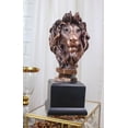 thumbnail image 6 of King Of The Jungle African Lion Pride Bust Bronze Electroplated Figurine Statue, 6 of 7