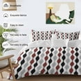 thumbnail image 5 of Black Red Gray Duvet Cover Set Twin Size Medieval Print Waves Geometric Soft Lightweight Comforter Covers 4 Piece Bedding Set with 1 Duvet Cover 1 Bed Sheet & 2 Pillow Shams, 5 of 8