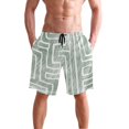 thumbnail image 4 of Dailycode Men's Quick Dry Swim Trunks Beach Shorts Casual Summer Board Shorts with Pockets, Line Graffiti, 4 of 8
