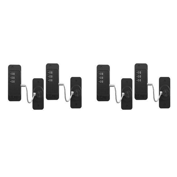 Cerradura para Refrigerador (Paquete de 4), Cerradura de CombinacióN Resistente para Refrigerador, Cerradura de Gabinete de Seguridad para NiñOs, Adhesivo Fuerte Que No Deja Marcas
