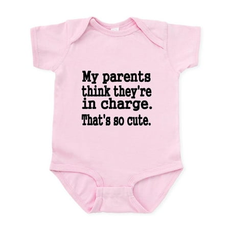 

CafePress - My Parents Think Theyre In Charge Body Suit - Baby Light Bodysuit Size Newborn - 24 Months