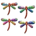 thumbnail image 1 of Paquete de 4 Piezas de Decoración de Pared de Jardín de Artesanal de Metal para Interiores, Arte en 3D, Decoraciones Colgantes Exteriores Par, 1 of 8