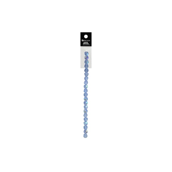 John Bead Preciosa 5" Strd Rnd 6mm Lt Sapphire AB