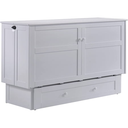 Night & Day Furniture MUR-CLV-QEN-WH and MND-GMF-TRI-QEN Murphy Cabinet Bed with Mattress Queen White Night & Day Furniture MUR-CLV-QEN-WH and MND-GMF-TRI-QEN Murphy Cabinet Bed with Mattress Queen White