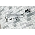 thumbnail image 3 of Kingston Brass KS6021CKL Kaiser Two-Handle Wall Mount Roman Tub Faucet, Polished Chrome, 3 of 7