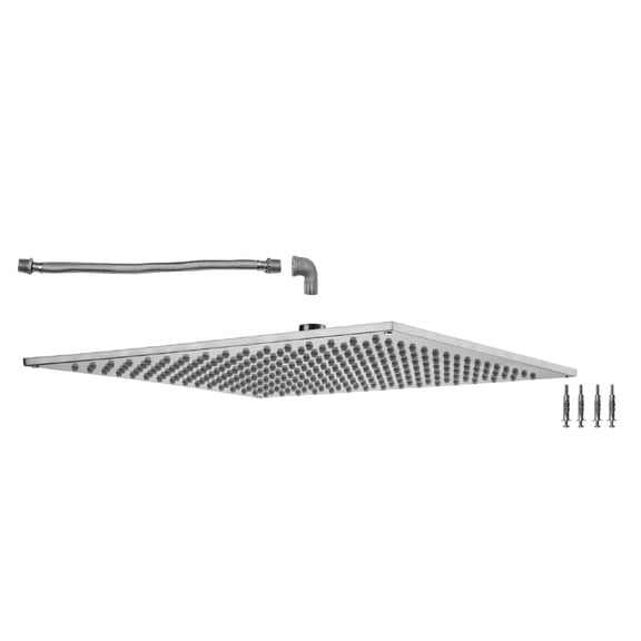 Jaclo S219-SN 16" Square 2.5 GPM Flush Mount Rain Machine Showerhead - Nickel