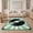 Mint Green Black Cream, Pattern 1, variant on ODIKA 2'x3' Washable Accent Rug Pet Friendly, Bedside Mat Disc Vinyl Cd Record Retro Stacked Discs Bold Spinning Groove for Bedroom, Nursery, RV