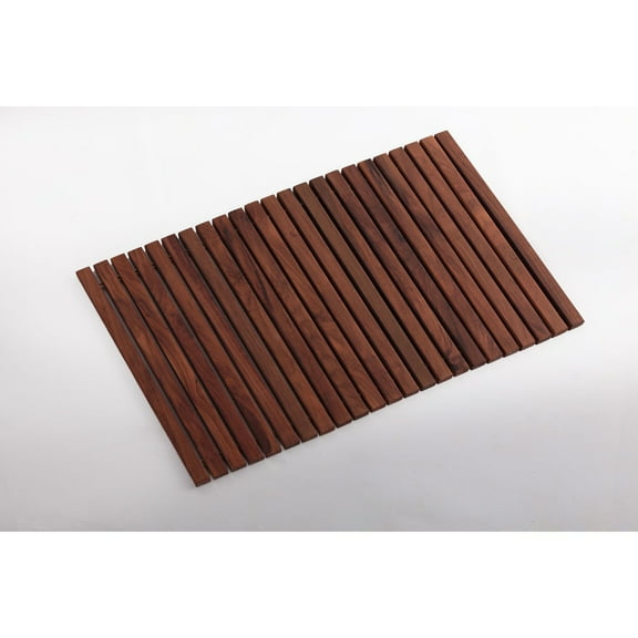 Nordic Teak 31.4" x 19.6" Oiled Shower and Bath String Mat - Brown