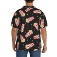 thumbnail image 7 of Goofa Popcorn Printed Men's Casual Short-sleeved Shirt,Lightweight Breathable Button-down,Summer Casual men's top,Versatile Fashion shirt-Large, 7 of 7