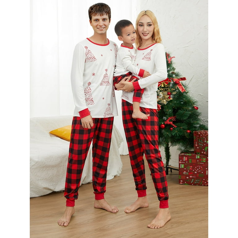 AMILIEe Matching Family Christmas Pajamas,Adult Kids Sleepwear Nightwear  Loungewear Pyjama Sets 