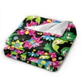 thumbnail image 2 of Kll Fleece Blanket Plush Throw Blanket Vector Mexican Otomi Style Bright,Soft Fuzzy Cozy Flannel Blanket For Couch Sofa Bed.(80"X60"), 2 of 9