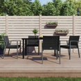 thumbnail image 1 of vidaXL 5 Piece Garden Dining Set with Cushions Poly Rattan and Steel, 1 of 5