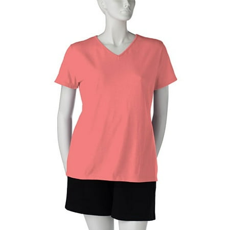 Women's Plus Shaped StayClean V-Neck Tee