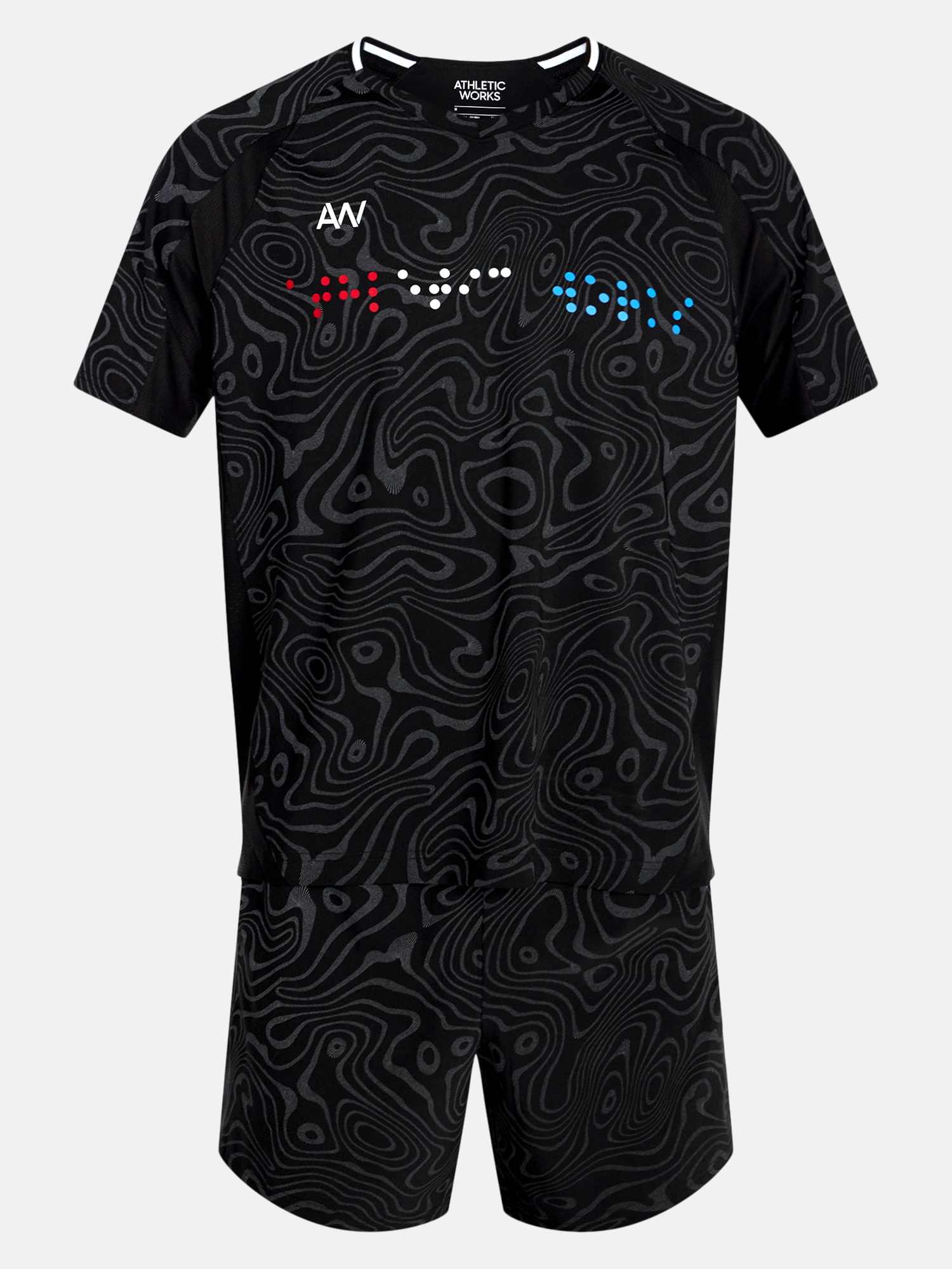 Playera de alto rendimiento para hombre con estampado reflectante estilo fútbol, tallas XS-3XL 5