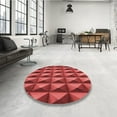 thumbnail image 4 of Ahgly Company Machine Washable Indoor Square Transitional Red Area Rugs, 4' Square, 4 of 7