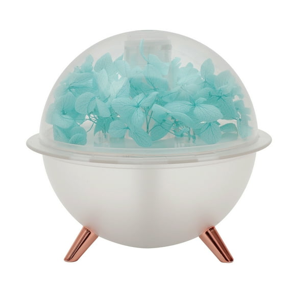 Hgallory 2024 New Eternal Flower Humidifier Small Landscape, Portable Mini USB Humidifiers for Bedroom with Atmosphere Lamp, Desktop Hydrating Aroma Sprayer, 1PC, Blue, 4.8"x4.8"x4.4"