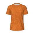 thumbnail image 6 of Rocae Orange Glitter for Men's Mesh Quick-Dry Short Sleeve Workout T-Shirt,Mens Crew Neck Tee Lightweight Soft Classic T Shirts 6X-Large, 6 of 9