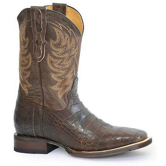Men's Stetson Aces Alligator Tru-x System Boots Handcrafted Brown
