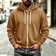 thumbnail image 3 of Maean Men's Zip up Hoodie Sweatshirts Casual Jacket Loose Fall Sweatshirt Coats with Pockets, 3 of 5