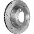 thumbnail image 6 of Garage-Pro Front and Rear Cross-Drilled/Slotted Vented Disc Brake Rotor Replacement for Toyota Tundra 2007-2021 Sequoia 2008-2021 Land Cruiser 2016-2020 Lexus LX570 2017-2021 353.5mm Disc, 6 of 9
