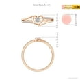 thumbnail image 4 of ANGARA Natural Diamond Heart Promise Ring in 14K Rose Gold for Women (Size-3.1mm | Color-I-J | Clarity-I1-I2) | April Birthstone, Birthday, Anniversary, Jewelry Gift for Women | Natural Diamond Ring, 4 of 9