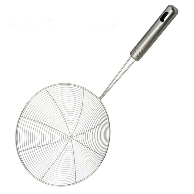 POINTERTECK Solid Spider Strainer Skimmer Ladle Stainless Steel Kitchen Utensil Tool French Fries Fish Frying Utensil