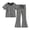 A Black, variant on Bovxnpu Girls Outfits Set Girls Crewneck Short Sleeve Tee Long Pants Casual 2Pc Set
