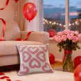 thumbnail image 3 of Valentine's Day Embroidered Heart Pillowcase - Soft Breathable Cushion Cover, Romantic Home Decor for Sofa & Bed, Washable Accent, for Christmas & Valentine's Day Love-Themed, 17.72*17.72in, A, 3 of 8