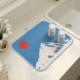 thumbnail image 4 of Yayeee Dish Drying Mat for Kitchen Counter 18" x 24" Microfiber Super Absorbent Coffee Decorative Pad, Snow Mountain, 4 of 9