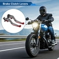 thumbnail image 2 of Palancas de freno y embrague cortas y largas para Yamaha MT125 2014-2021, palanca de freno ajustable en 6 posiciones, aleación de aluminio, mango de titanio con extremo rojo, 2 of 6