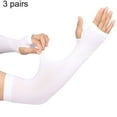 thumbnail image 2 of SPRING PARK 3 Pairs UV Sun Protection Arm Sleeves - Cooling Sports Compression Multipack Athletic Sleeves for Basketball, Running, Cycling, Golf, 2 of 7