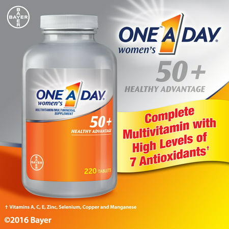 One A Day Women's 50+ Multivitamin 220 Tablets (Best One A Day Vitamins For Seniors)