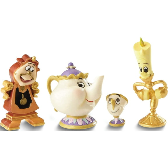 Fashion Disney Showcase Lumiere, Mrs. Potts, Chip And Cogsworth Figurine Set (1.38 X 2) Made In China gm19620