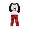 thumbnail image 1 of Kmbangi Hauts Raglan de Noël avec Rennes et Pantalons à Carreaux Pyjamas Parent-Enfant, 1 of 9