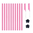 thumbnail image 1 of Graflsoa Self-Locking Foam Hair Rollers Set with Steel Combs and Clips for Curly Styles, Pink, 1 of 4