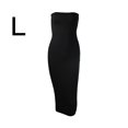 thumbnail image 1 of Vestido de tubo con cuello barco para mujer Vestido de verano sin mangas de color sólido, negro, L Advancent AP1097-12B, 1 of 7
