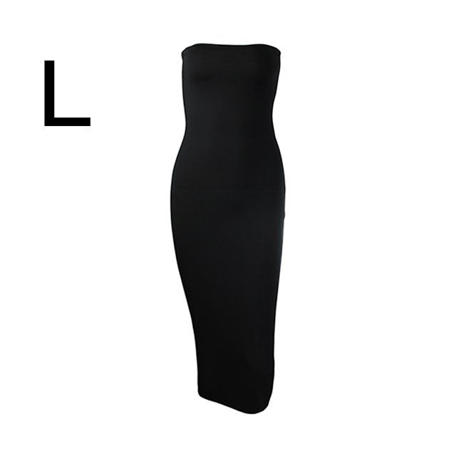 Vestido de tubo con cuello barco para mujer Vestido de verano sin mangas de color sólido, negro, L Advancent AP1097-12B
