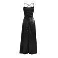 thumbnail image 3 of Wedding Guest Dresses for Women,Clearance Women's Solid Color Off Back Strap Long Dress Slim Off Shoulder Evening Dress, 3 of 4