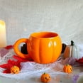 thumbnail image 4 of DAMAI Pumpkin Ceramic Coffee Mug,12oz Halloween Pumpkin Cups Ceramic Coffee Mug,Fun Autumn Milk Mugs for Halloween & Fall Decor, 4 of 6