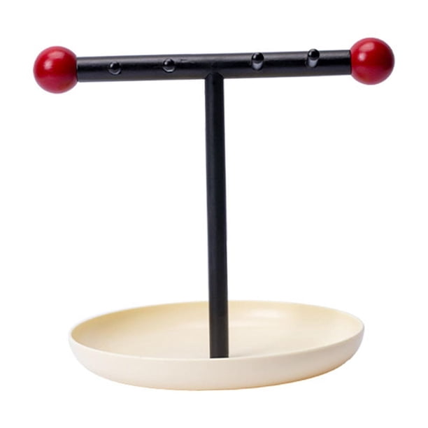 Organizador de joyas, soporte para llaves, bandeja de mesa para joyería, llavero para relojes, pulseras, decoración del hogar, dormitorio para mujeres Bandeja Blanca Varilla Negra