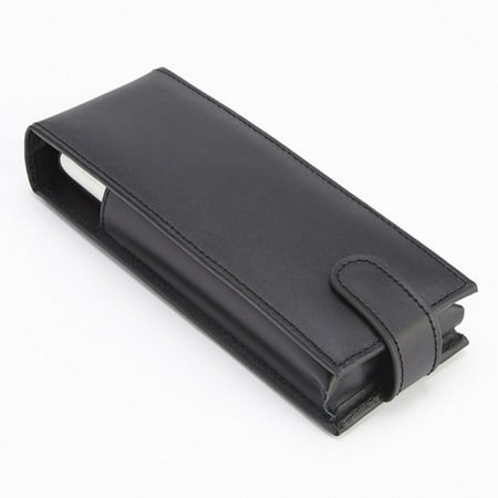 Royce Leather Black Genuine Leather Luxury Cigar & Flask Holder Set NEW