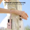thumbnail image 4 of for Samsung Galaxy Z Fold 6 Wallet Case Crossbody Strap, Zipper Pocket Phone Case with Card Holder Wrist Strap Purse Stand Cover for Women Girls Compatible with Samsung Galaxy Z Fold 6, Pink, 4 of 14