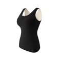 thumbnail image 1 of Minnieouse Ropa interior térmica de invierno frío para mujer, Top transpirable de mantenimiento del calor, chaleco básico de poliéster adelgazante, Ropa interior Negro SG Minnieouse AP013622-07, 1 of 6