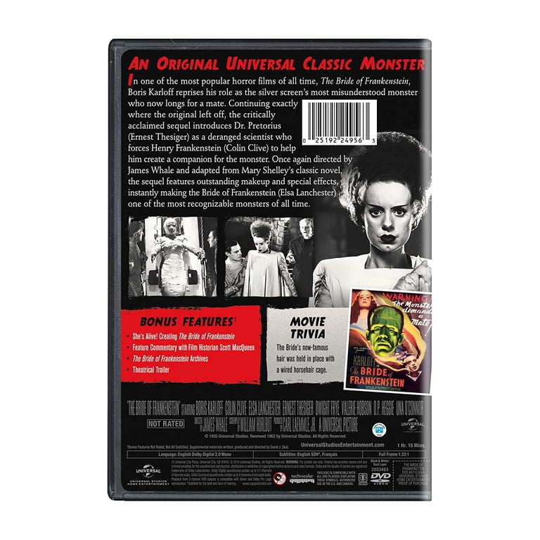 Bride Of Frankenstein (DVD), Horror, Universal - Walmart.com
