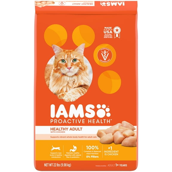 Iams Proactive Health Chicken Flavor Dry Cat Food, 22 Lb Bag